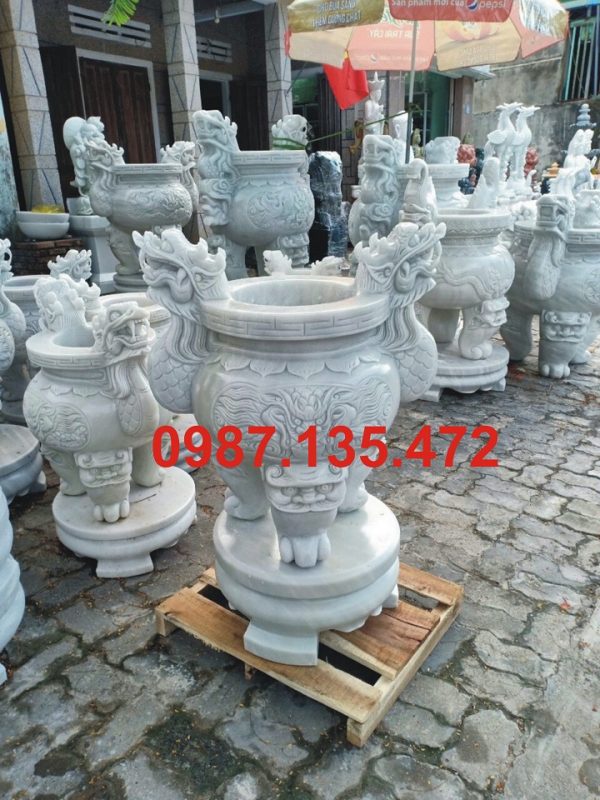 Bát hương đá tròn