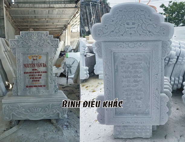 Khắc bia mộ trên đá tự nhiên