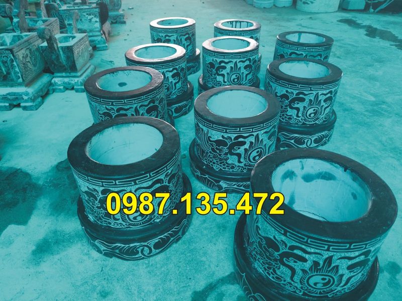 Bát hương đá tròn