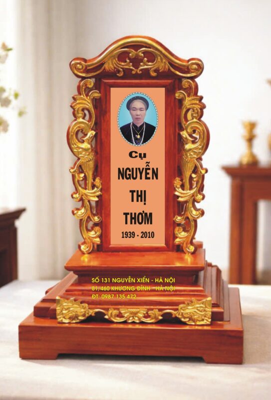 Bài vị gỗ hương tự nhiên