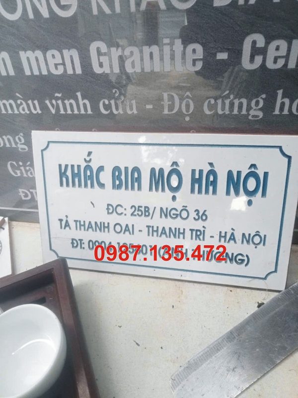 Khắc bia mộ gạch granite cao cấp