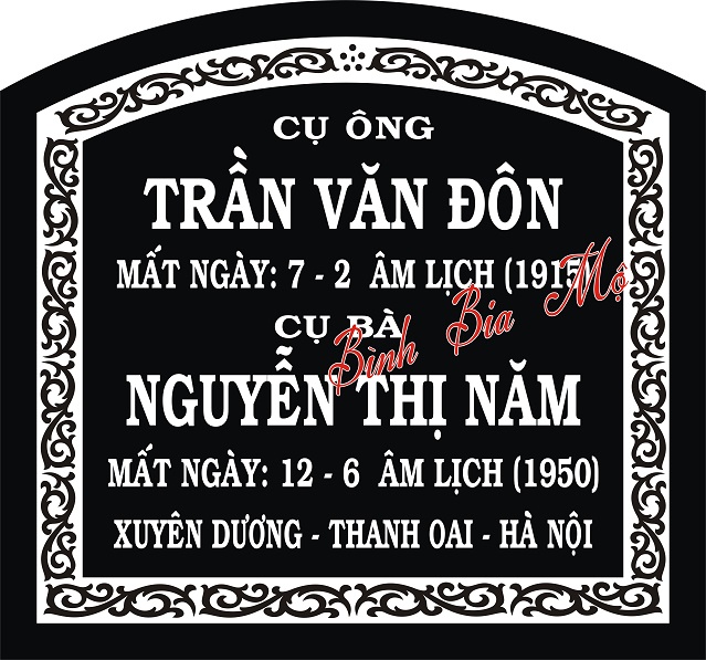 Khắc bia mộ đẹp hà nội