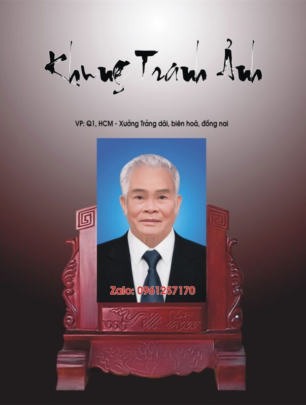 Khung ảnh thờ chân đế gỗ hương